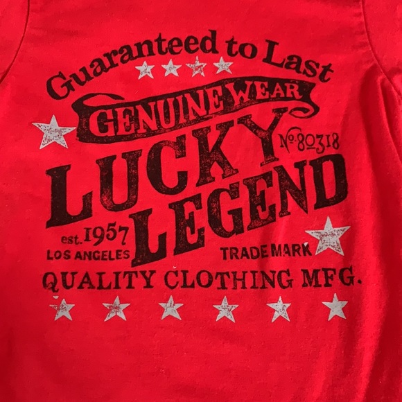 2T Lucky, Long Sleeve Shirt, Red - Picture 2 of 6